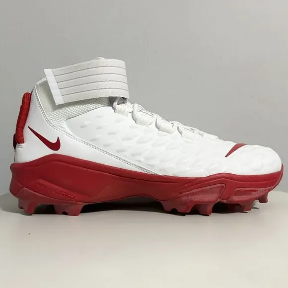 Nike Force Savage Pro 2 Shark “White Uni Red” Men’s Size 13.5 Football Cleats - Picture 2 of 8